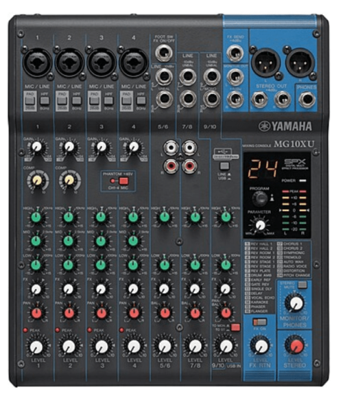 YAMAHA MG10XU 10-Input Stereo Mixer with Effects