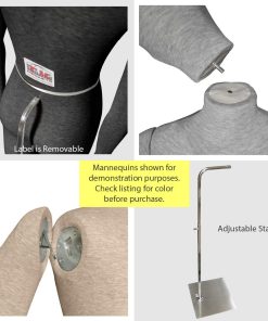 Alternative view of Male Mannequin, Flexible Posable Bendable Full-Size Soft -Black