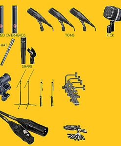 Professional Drum Recording Mic Package (for 5 pc drum kit)