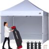 ABCCANOPY Easy Pop Up Canopy Tent with Sidewalls 10x10 Commercial -Series, White