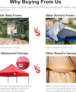 Alternative view of ABCCANOPY Easy Pop Up Canopy Tent with Sidewalls 10x10 Commercial -Series, White