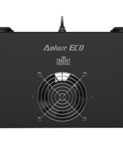 Black rectangular Chauvet Amhaze ECO professional device with a large front cooling fan visible on the front panel.