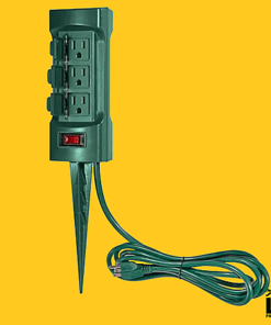 BESTTEN Outdoor Power Strip with Covers and Overload Protection Switch, Double S