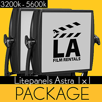(2) LITEPANELS ASTRA 1×1 SOFT BI-COLOR Package w/ Stands