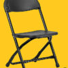 (1) Kids Black Plastic Folding Chair