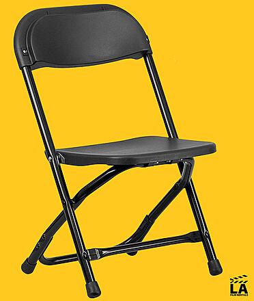 (1) Kids Black Plastic Folding Chair