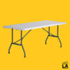 Sandusky White Plastic 6 ft. Folding Table