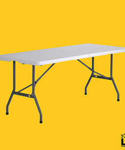 Sandusky White Plastic 6 ft. Folding Table