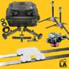 4', 8', or 12' Dana Dolly Package with Track Kit & 2 Stands & Manfrotto 502 Head