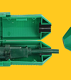 Protect your extension cord plug connections from getting pulled apart. CordSafe