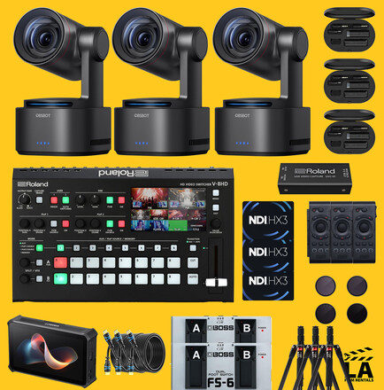 Obsbot Live Streaming PTZ Cameras / AI ( No Computer/Preview Monitor ) Package