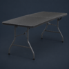 COSCO Deluxe 6ft x 30in Folding Table in Black