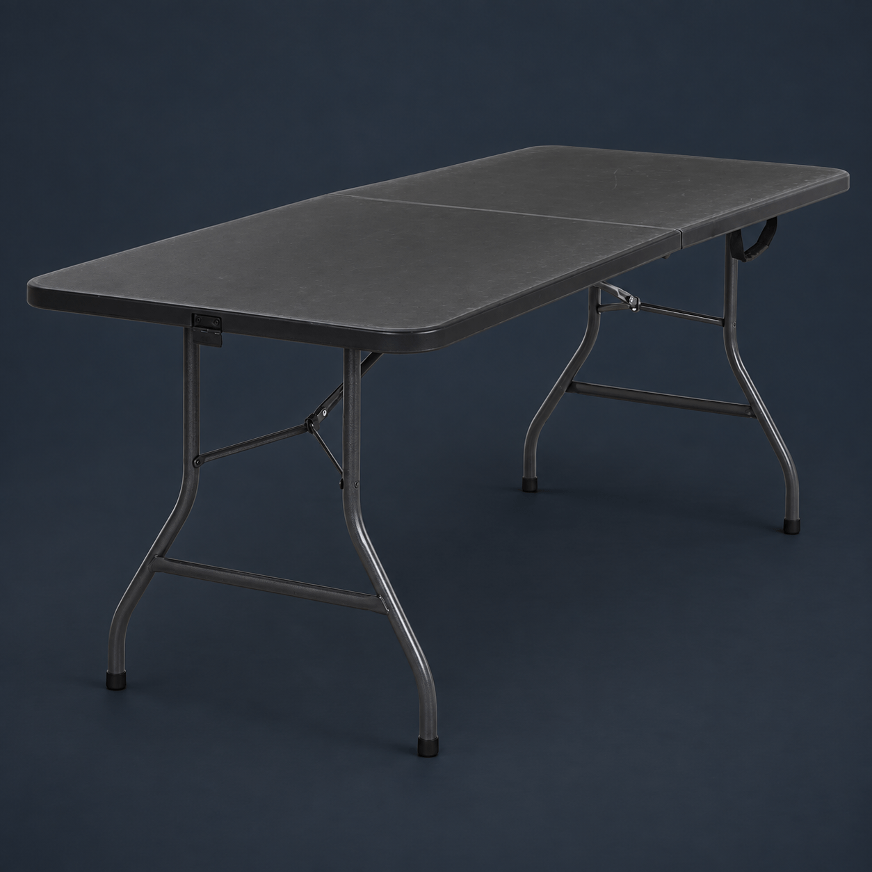 COSCO Deluxe 6ft x 30in Folding Table in Black