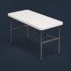 Iceberg 24 x 48 Folding Table in Platinum color