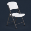 Lifetime Commercial-Grade Folding Chair in White Granite with 500lb capacity