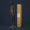 Flexible black male mannequin for costume display
