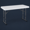 LIFETIME 80160 Adjustable Folding Utility Table in White Granite