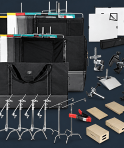 Gaffer’s 1/2 Ton Grip Package with stands and accessories.