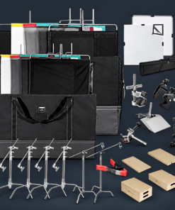Gaffer’s 1/2 Ton Grip Package with stands and accessories.