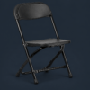 (1) Kids Black Plastic Folding Chair