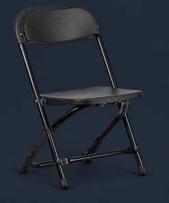 (1) Kids Black Plastic Folding Chair