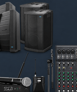 (2) Bose F1 812 Powered Speakers w/ Sub PA/Mixer/Mic Package