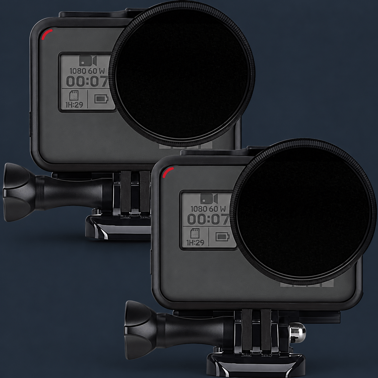 (2) GoPro HERO Black Kit, 64GB, 2 Batt, ND's, Suction Cup