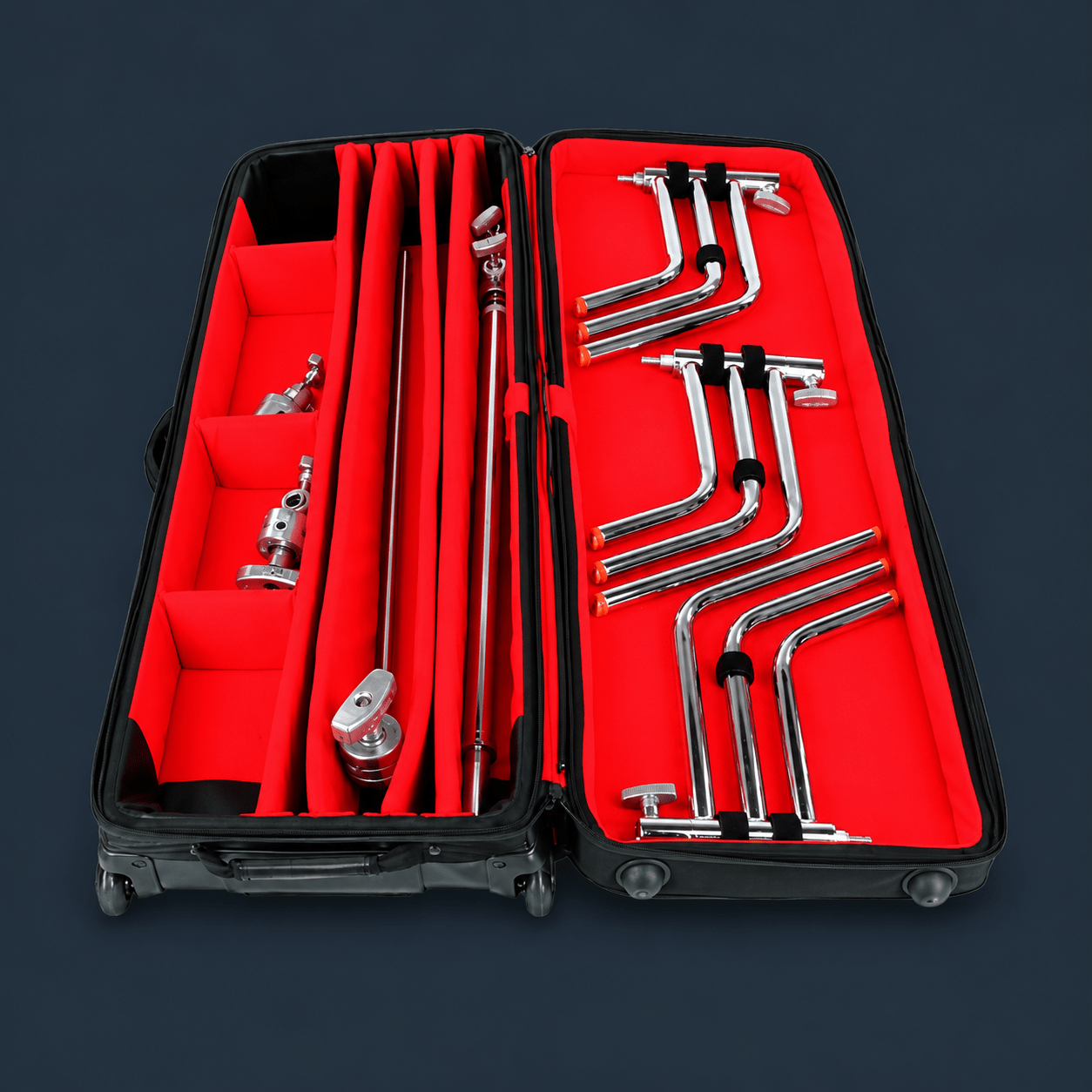Matthews Cstand Rolling KitBag with (4) Stands