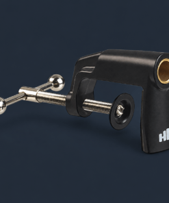 Heil Sound C-Clamp mounted on work surface for sound equipment