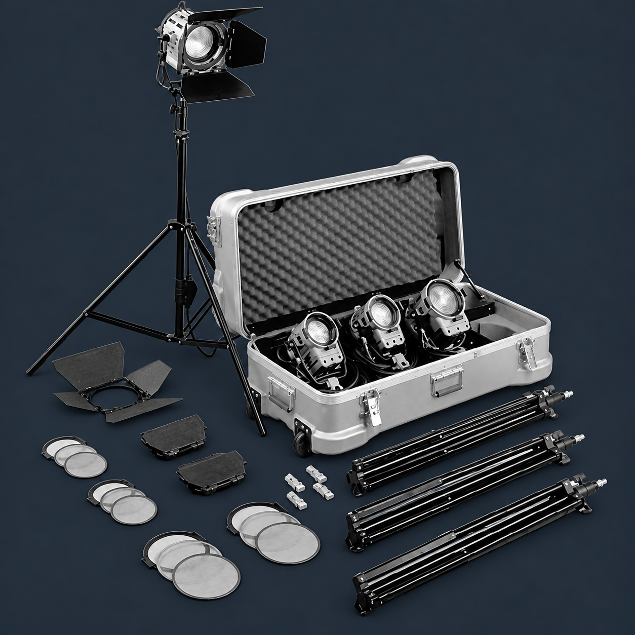 Arri Fresnel Combo 4-Light Kit with accessories