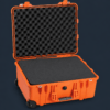 Pelican 1560 Case with Foam Set in Orange for film equipment