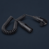 Kopul Coiled 3-Pin XLR-M to Angled XLR-F Cable