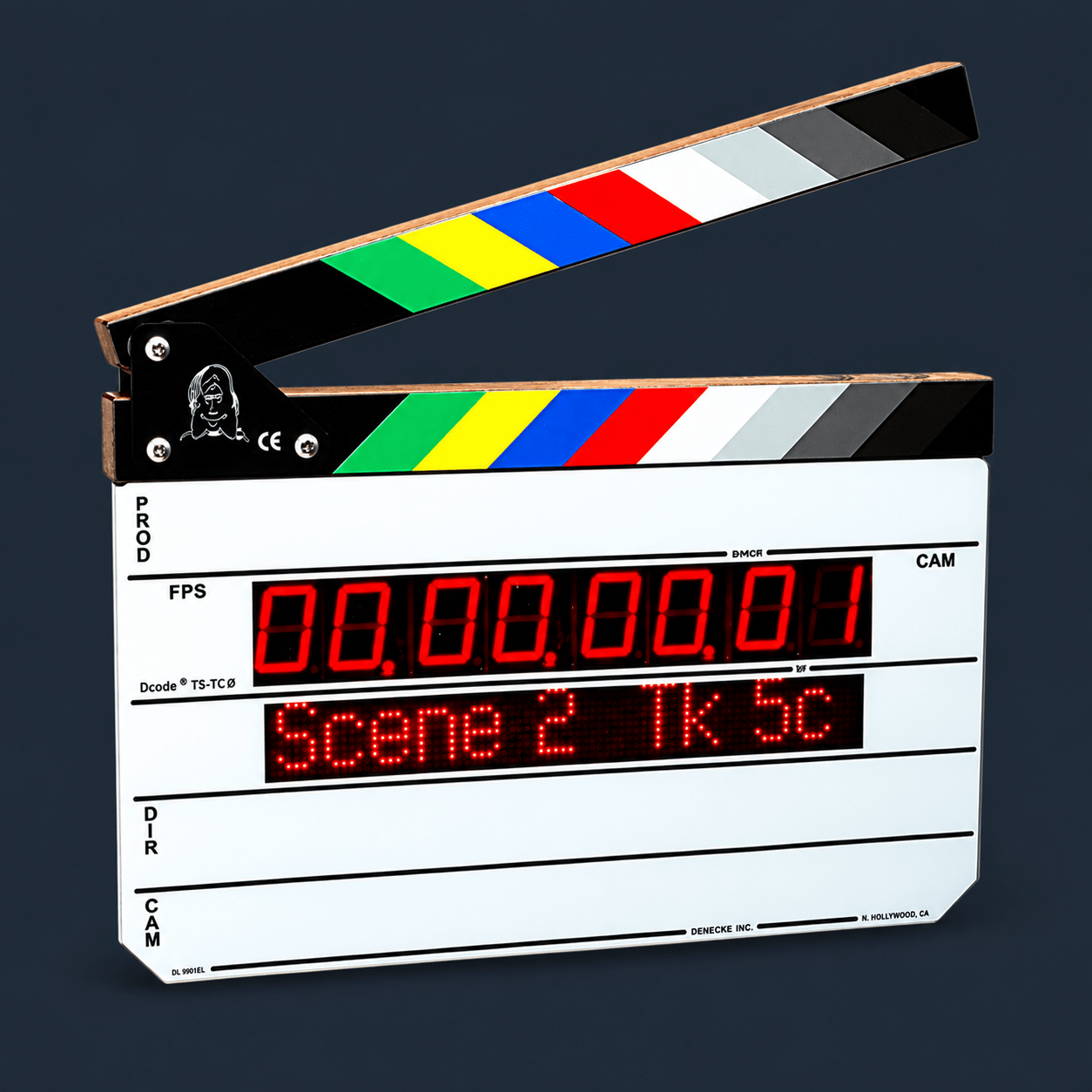 Denecke Intelligent Clapper Slate with wireless technology for film production