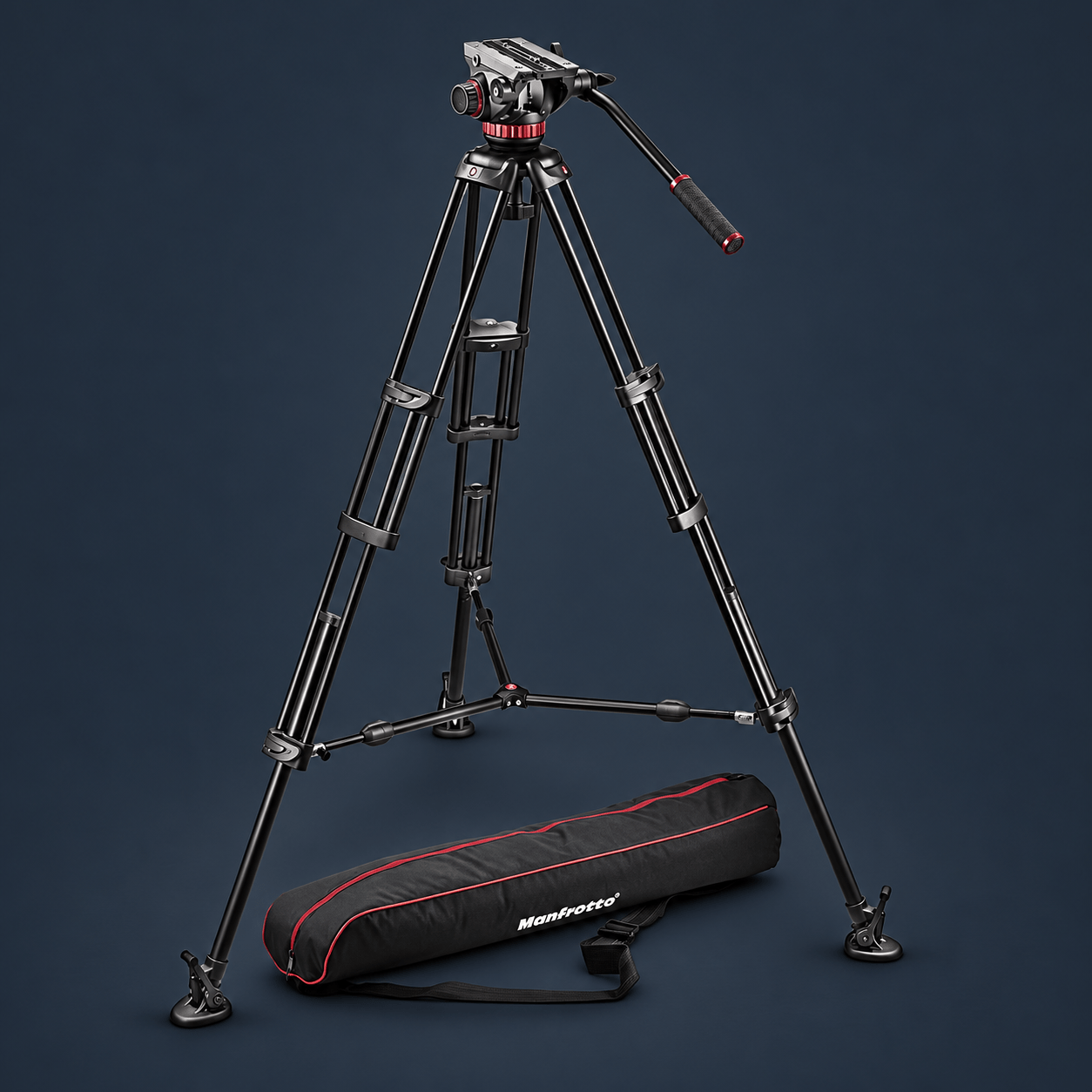 Manfrotto MVH502A Fluid Video System with Aluminum Legs
