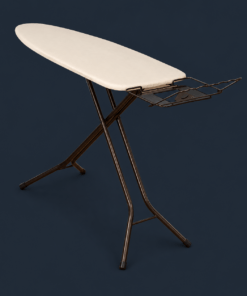 Mega Wide Top Bronze Finish Ironing Board with Natural Cotton Cover
