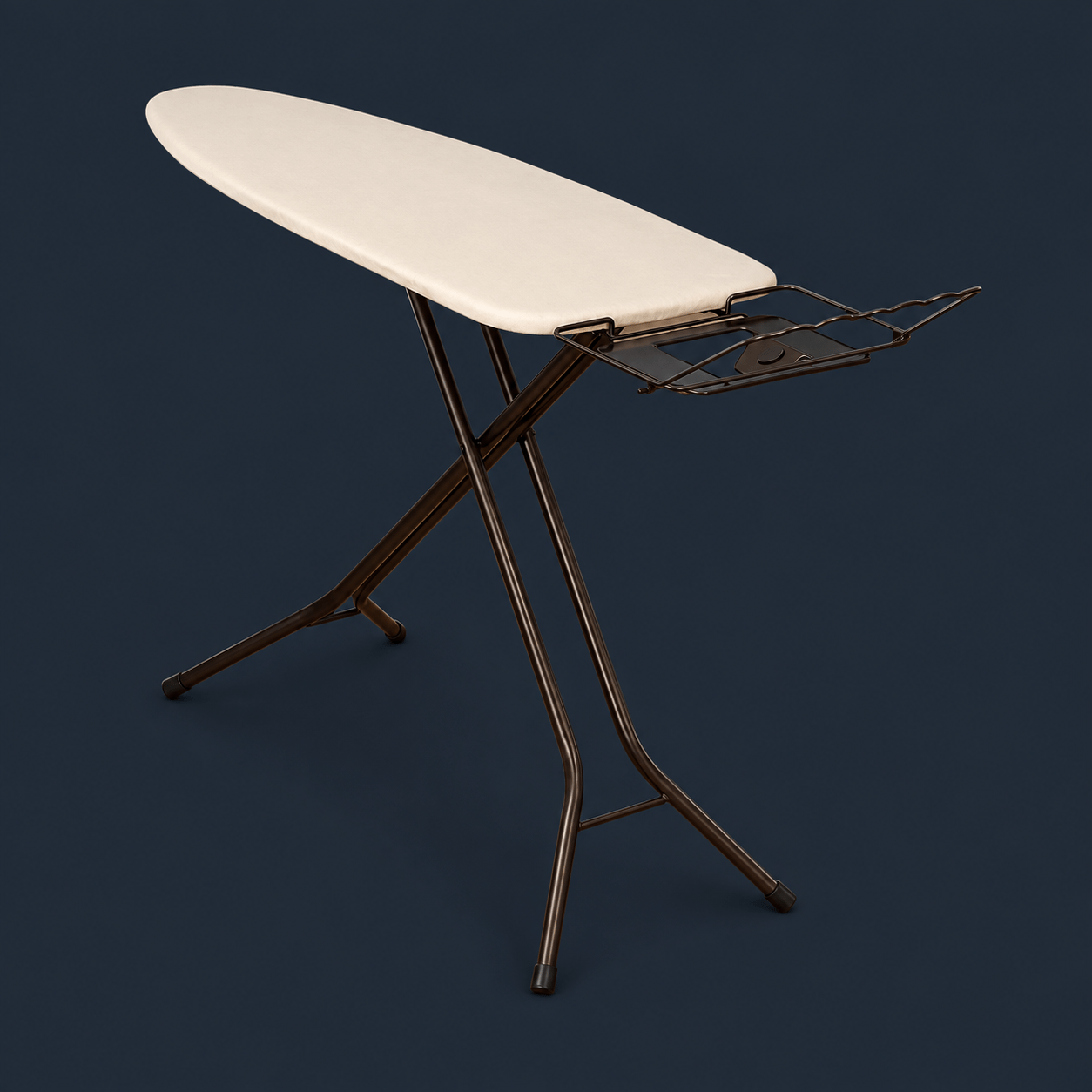 Mega Wide Top Bronze Finish Ironing Board with Natural Cotton Cover