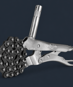 Irwin chain vise grip with 5/8” baby pin for film production